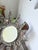 Small Brutalist Round Sunburst Mirror in Hammered Metal, 1950s For Sale - Image 17 of 18
