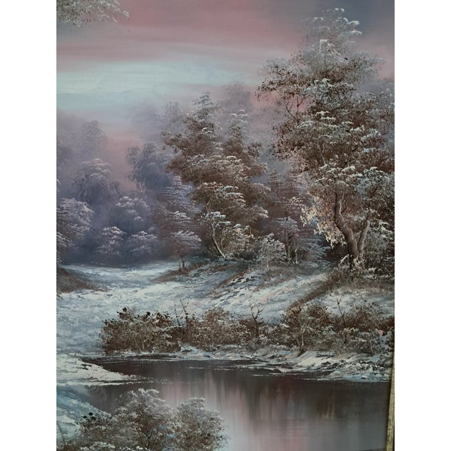 I Cafieri, Winter Landscape, Oil Painting, 1984, Framed For Sale - Image 9 of 18