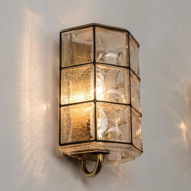 Iron and Bubble Glass Wall Lamps from Limburg, Germany, 1960s, Set of 2 For Sale - Image 9 of 13