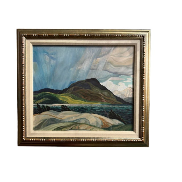 1970s Framed Artwork Reproduction of "Summer Storm" by Franklin Carmichael (1890 - 1945) For Sale - Image 12 of 12