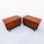 1960s Restored American of Martinsville Walnut & Brass Two Drawer Commodes / Nightstands For Sale - Image 11 of 15