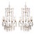 French Seven Branch Cut-Crystal Wall Lights, 1860, Set of 2 For Sale