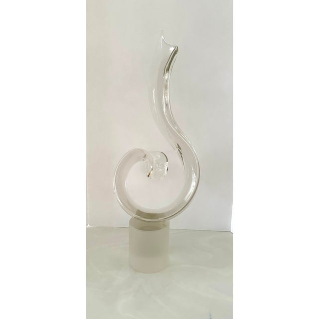 Elio Raffaeli Elio Raffaeli Murano Dantes Flame Art Glass Sculpture For Sale - Image 4 of 7