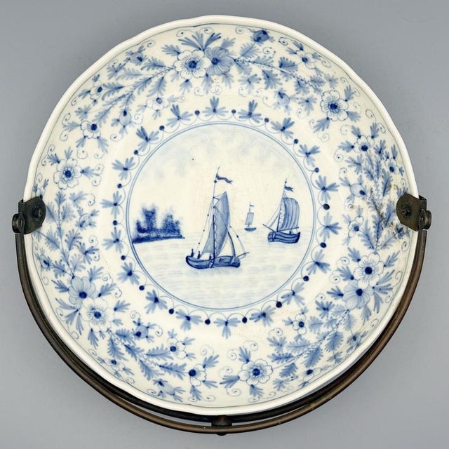 Antique Plate with Strawflower Border from Meissen, 1890s For Sale - Image 6 of 6