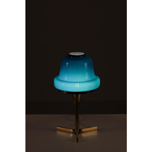 Glass table lamp model B125 produced by Hans-Agne Jakobsson in Markaryd, Sweden, 1960s. This piece is attributed to the...