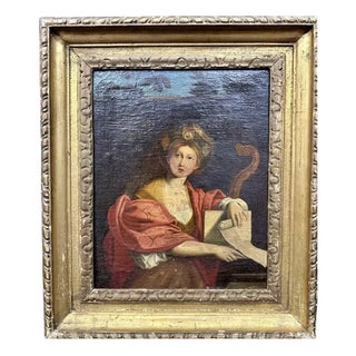 Italian School Artist, Sybile, 18th Century, Oil on Canvas, Framed For Sale