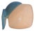Large Mid-Century Modern Pale Blue Bathroom Sconce from Ifö For Sale