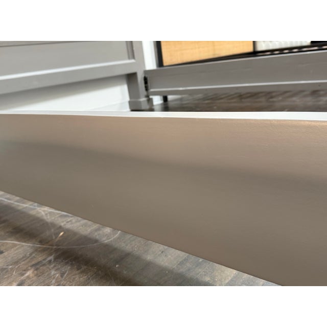 California King Size Gray Arched Panel Bed Frame For Sale In San Francisco - Image 6 of 12