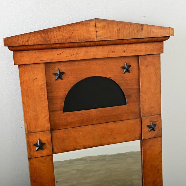 19th Century French 19th Century Birch Biedermeier Trumeau For Sale - Image 5 of 8
