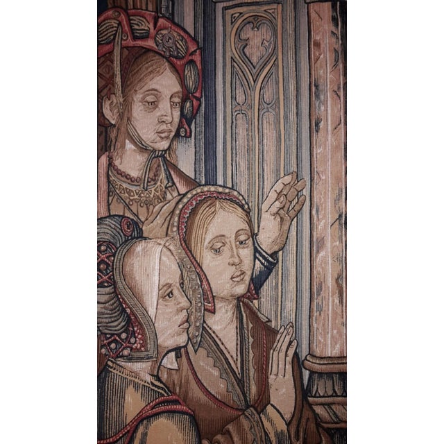 Tan Two Renaissance Style Tapestries - Story of David and Bethsabee For Sale - Image 8 of 11