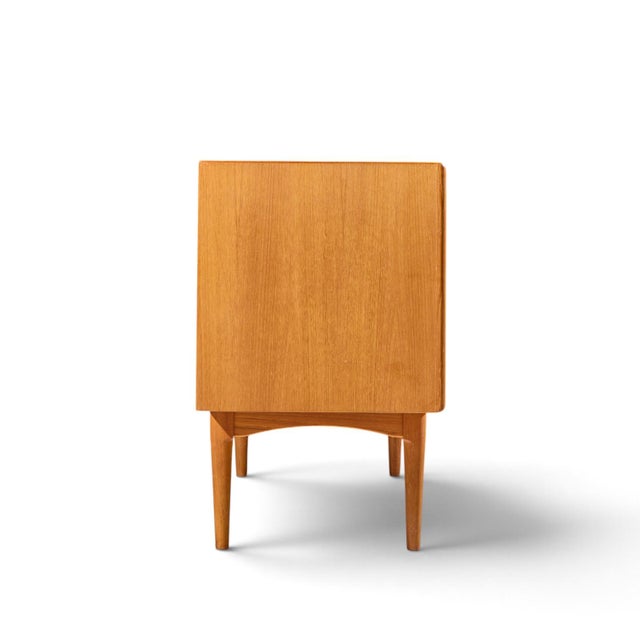 Mid 20th Century Bernhard Pedersen Mid Century Danish Teak Tambour Door Credenza and Hutch For Sale - Image 5 of 13