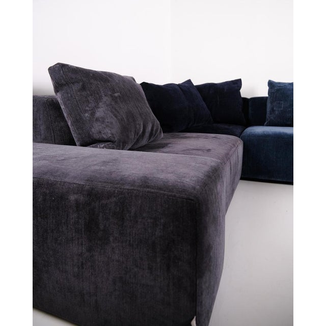 Modular Sofa in Blue Fabric with Cushions from Eilersen, Set of 4 For Sale - Image 3 of 10