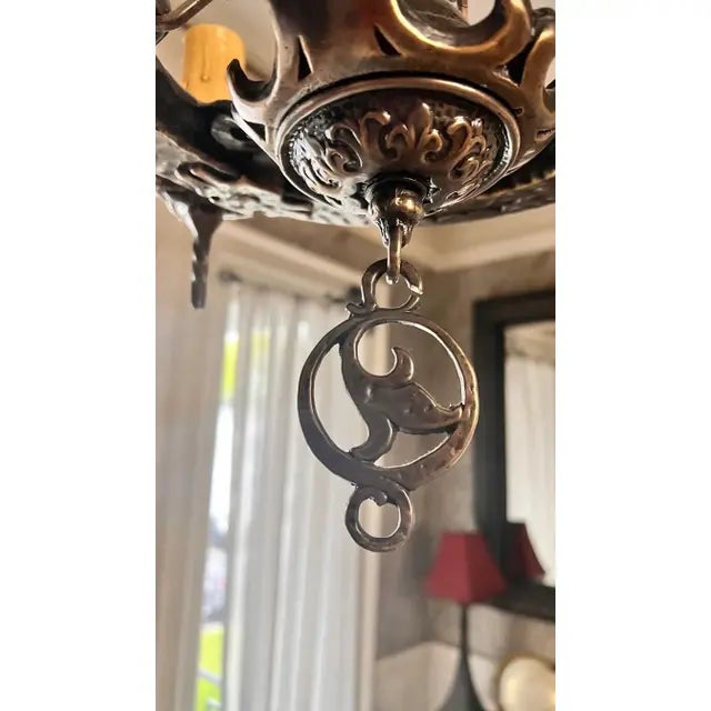 Rejuvenation 15" Iron Pendant. 2 available.
