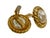 Karl Lagerfeld Karl Lagerfeld 1980s Large Baroque Glass Pearl Gold Plated Cable Link Earrings, 2 Pieces For Sale - Image 4 of 4