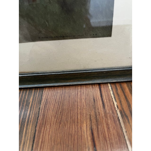 1914 Framed Chromolithograph of Sheep by the Gerlach Barklow Company For Sale In Washington DC - Image 6 of 8