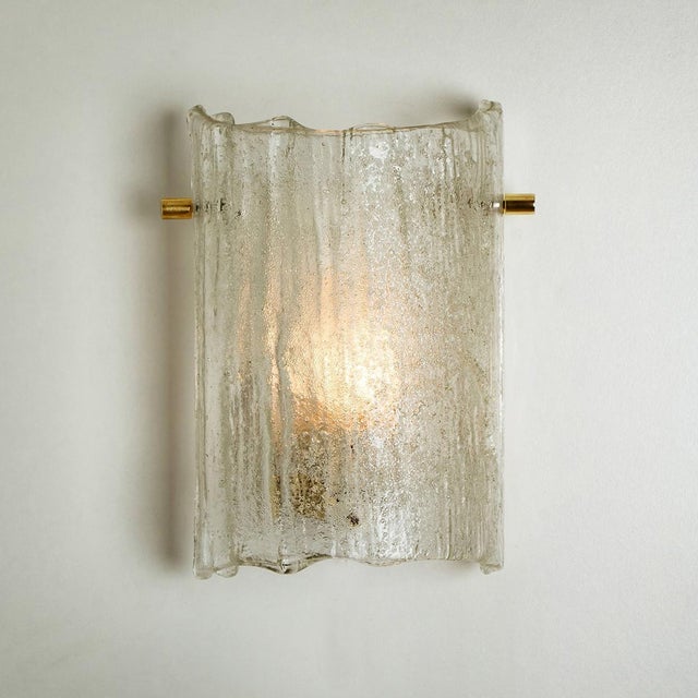 1960s Massive Glass Wall Light Fixtures by J.T. Kalmar, 1960s For Sale - Image 5 of 9