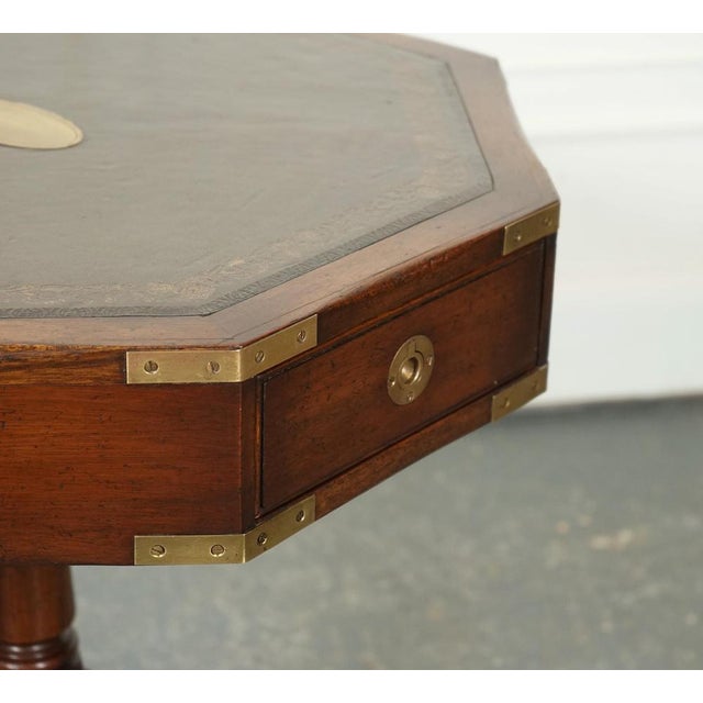 Animal Skin Revolving Military Campaign Regency Drum Side End Table from Bevan Funnell For Sale - Image 7 of 16