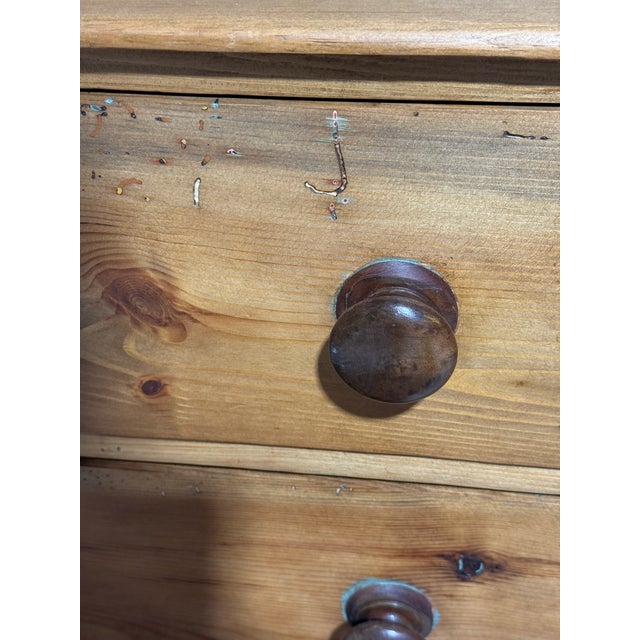 Antique Pine Three Drawers - Chest of Drawers From England For Sale - Image 16 of 18