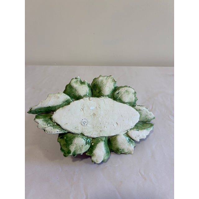 Vintage Italian Capodimonte Porcelain Harvest Fruit Taper Candle Holder For Sale - Image 10 of 11
