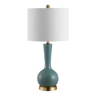 Safavieh Gaetna Glass Table Lamp - Blue For Sale