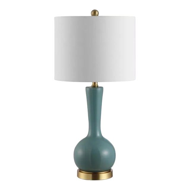 Safavieh Gaetna Glass Table Lamp - Blue For Sale