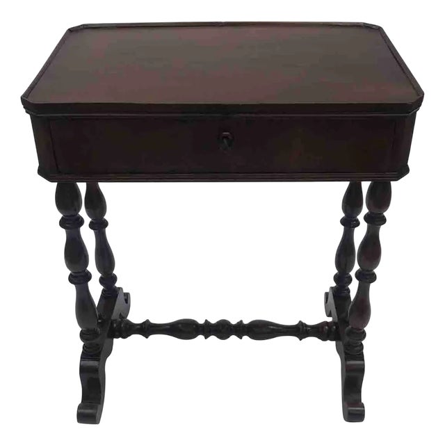 Walnut Coffee Table with Drawer For Sale