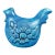 Oversized Danish Midcentury Ceramic Hen in Turquoise Crackle Glaze, 1960s For Sale