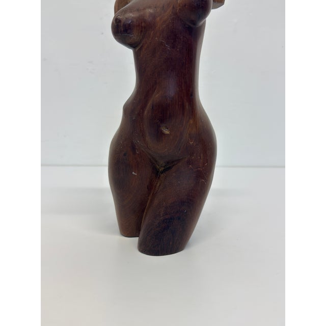 Hand Carved Female Torso Sculpture, 1960s For Sale - Image 14 of 14