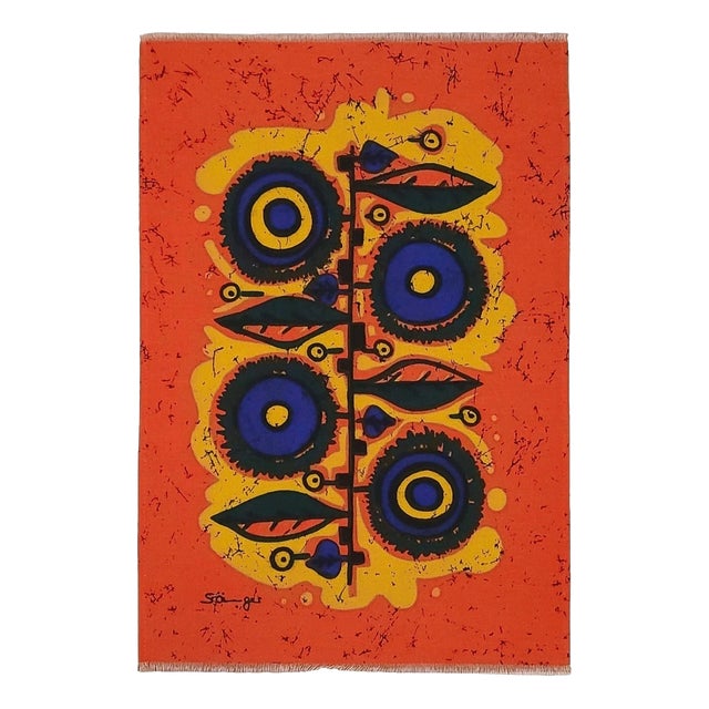 Mid-Century German Pop Art Screen Printed Wall Hanging by Traute Sänger, 1970s For Sale