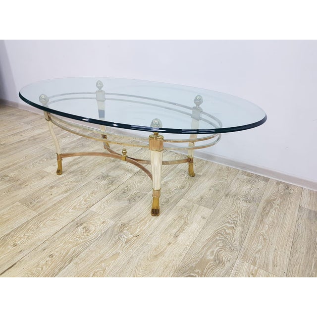 Gold Vintage Italian Coffee Table by Luigi Della Maddalena, Italy, 1970s For Sale - Image 8 of 11