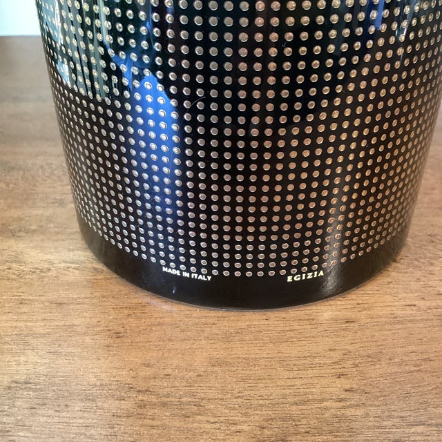 Egizia Koz Susani for Egizia Black & Gold Dot Glass Vase For Sale - Image 4 of 9