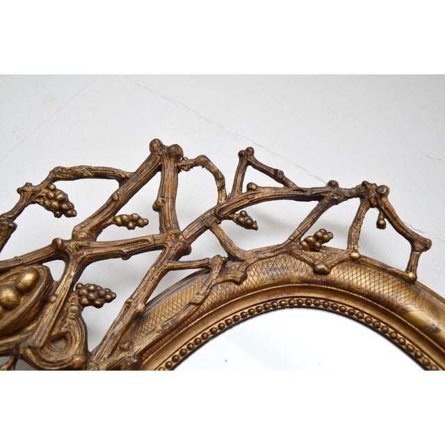 Mid 19th Century Antique Italian Giltwood Mirror, 1860s For Sale - Image 5 of 11