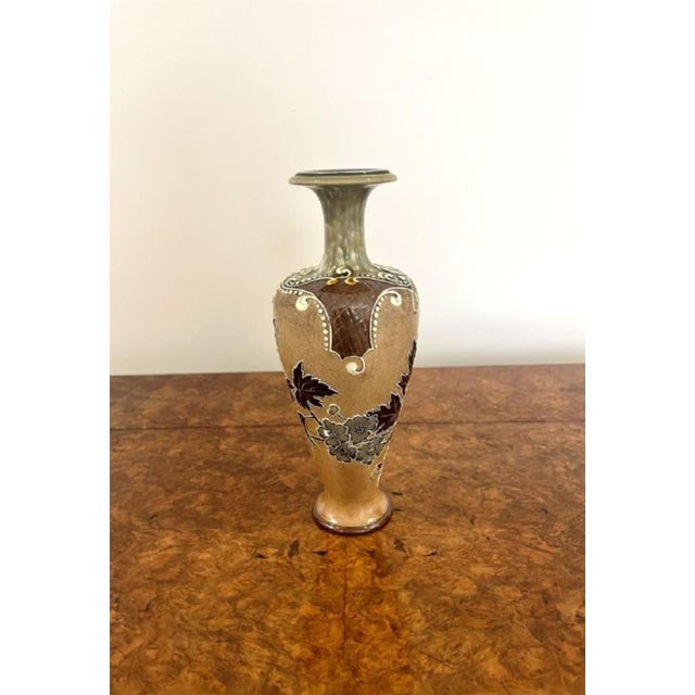 Stoneware Vase from Doulton, 1880s For Sale - Image 6 of 8