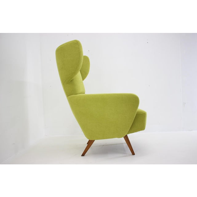 Wing Chair, Czechoslovakia, 1960s For Sale - Image 6 of 15