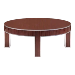 Bolier & Co. By Decca Michael Kirkpatrick Rosewood and Polished Stainless Steel Coffee Table