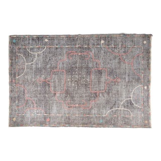 Minimalist Geometric Pattern Vintage Rug For Sale
