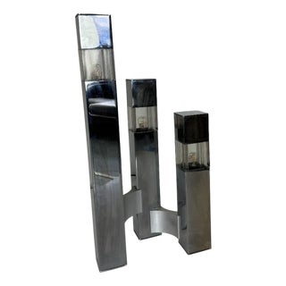 Very Mid-Century Modernist Architectural Sciolari Cubic Table Lamp by Gaetano Sciolari for Sciolari, 1970s For Sale