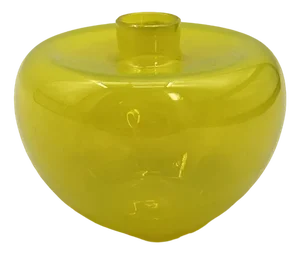 Lemon Yellow Murano Glass Vase from Salviati, Italy