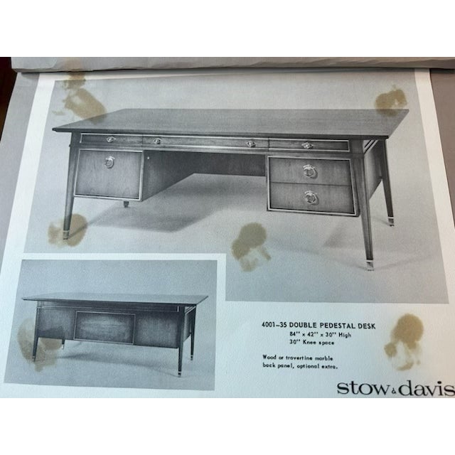 Stow & Davis Vintage Stow & Davis Executive Desk and Console For Sale - Image 4 of 4