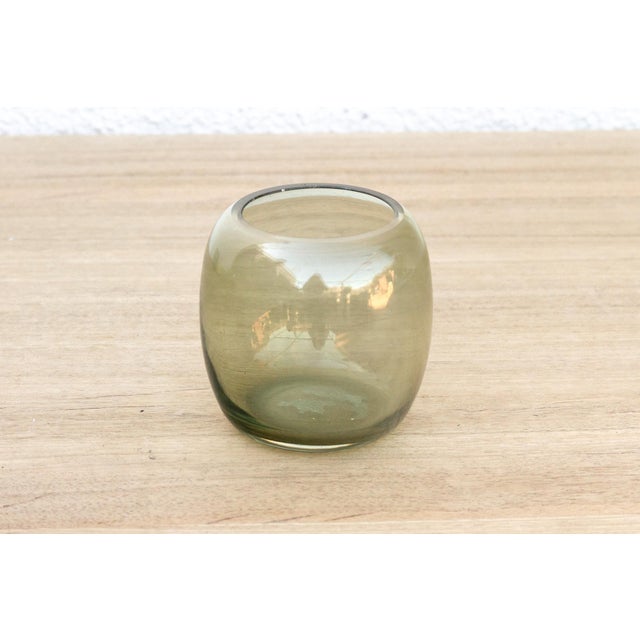 Earthy Hand-Blown Glass Votive For Sale - Image 4 of 7