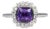 1.3Ct Gia Certified Purple Sapphire Ring With Natural Diamonds: Solid 14k Gold For Sale