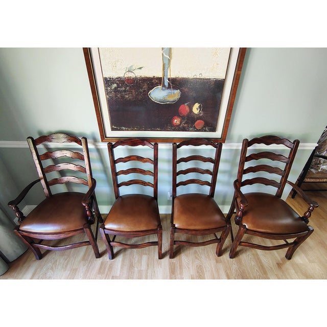 English Theodore Alexander Dining Chair Set For Sale - Image 3 of 14