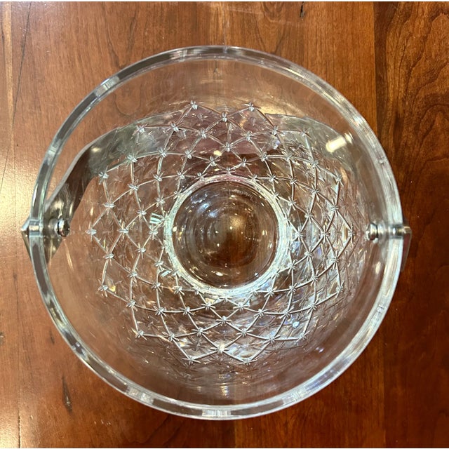 Etched Christian Dior Crystal Ice Bucket Champagne Chiller For Sale In Houston - Image 6 of 9
