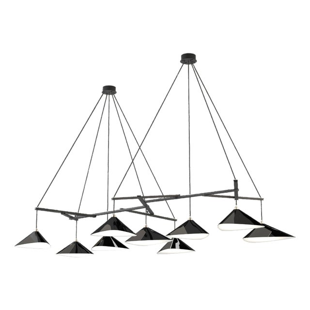 Emily Group of Nine in High Gloss Paint Pendant Light from Moss Objects For Sale