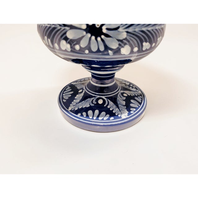 Renaissance Revival Italian Blue and White Apothecary Jar, 1950s For Sale - Image 11 of 12
