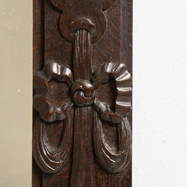 Brown 19th Century France Brown Wood Full-length & Floor Mirrors For Sale - Image 8 of 10