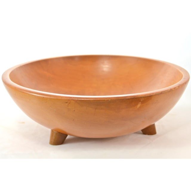 1940s Munising Footed Wood Bowl Chairish
