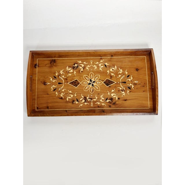 Rustic French Provincial Style Wooden Tray, 1950s For Sale - Image 3 of 13