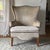 Late 20th Century Vintage Upholstered Wingback Lounge Chairs by Drexel, a Pair For Sale - Image 5 of 6
