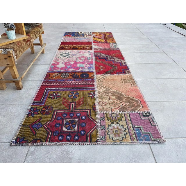 Oushak Vintage Wool Area Carpet For Sale - Image 6 of 10